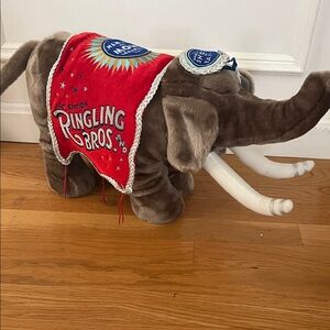 Plush Ringling Bros and Barnum and Bailey 136th editionElephant with Red Blanket